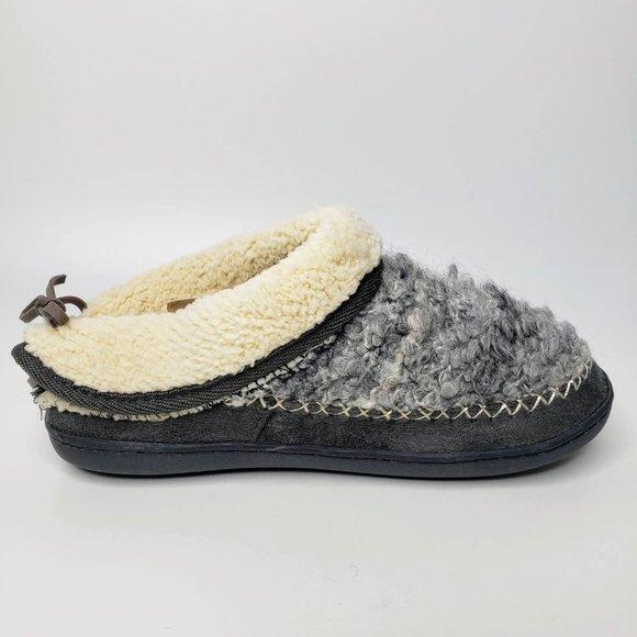 NWT Kooba Women’s Grey Boiled Wool Hard Bottom Slippers M - Picture 8 of 11